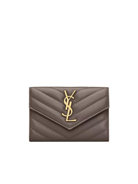SAINT LAURENT Cassandre Matelasse Small Envelope Wallet in Lambskin