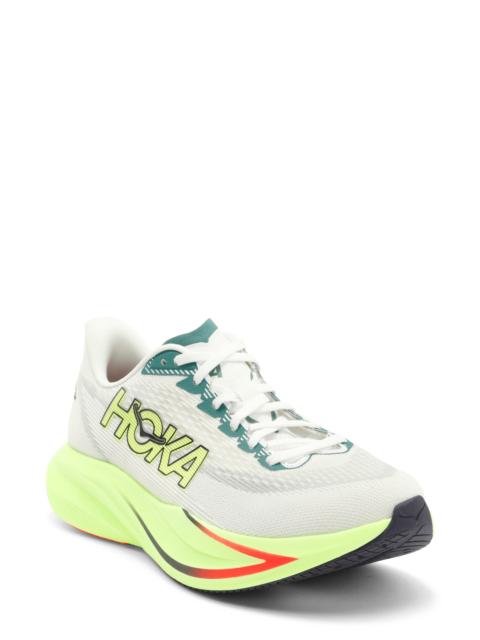 HOKA HOKA Mach 7 Running Shoe in Frost /Neon Yuzu at Nordstrom