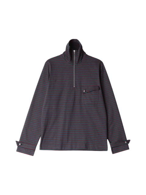 WALES BONNER Wales Bonner Stripe Jersey Franco Half Zip Top 'Navy Multicolor'