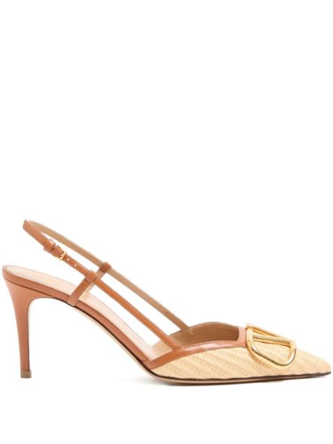 Valentino Valentino Garavani Women Vlogo Signature Leather Slingback Pumps