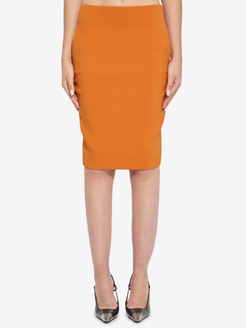 SAINT LAURENT Pencil skirt in orange