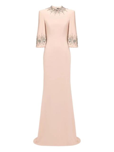 JENNY PACKHAM Jenny Packham Ilana Embellished Maxi Dress in Morganite at Nordstrom