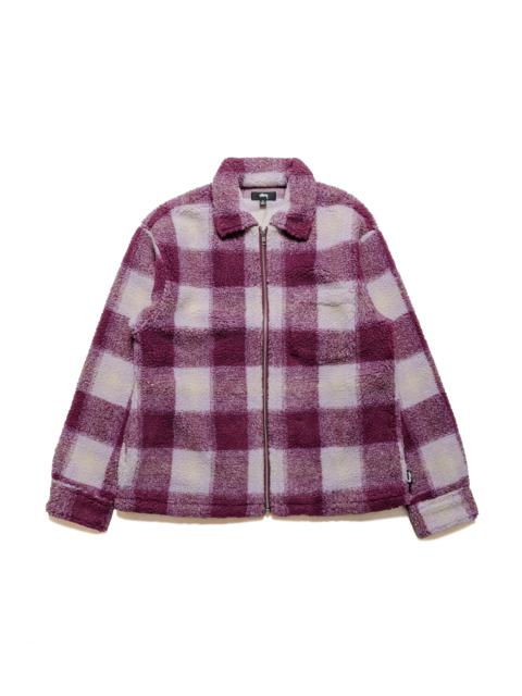 Stüssy Stüssy Zip Sherpa Shadow Plaid Berry