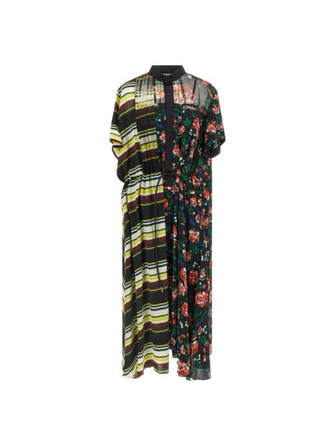 sacai SACAI Striped Mix Black Dress New & Authentic (Women's size: