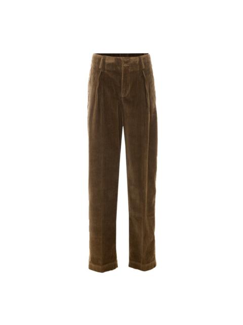 Etro Etro Women Velvet Pants With Pegaso Buttons