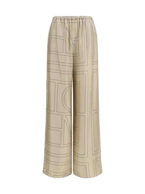 TOTEME Toteme Silk Monogram Pants