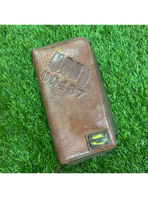 Dolce & Gabbana Dolce & Gabbana Milano Brown Leather Zip-Around Wallet