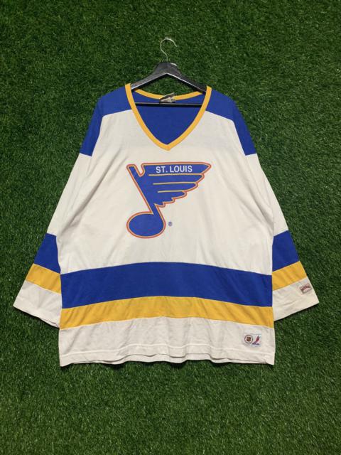 Other Designers Nutmeg Mills - Vintage Late 80s St Louis BRETT HULL No 16 Hockey Ice Jersey