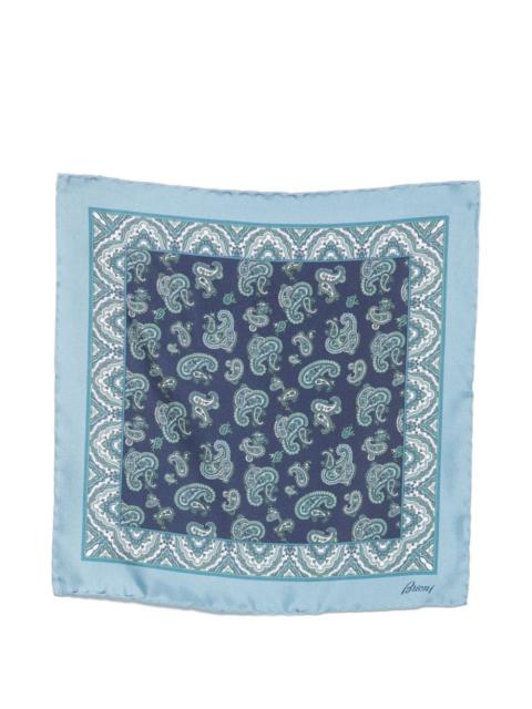 Brioni Brioni Men Printed Silk Pocket Square