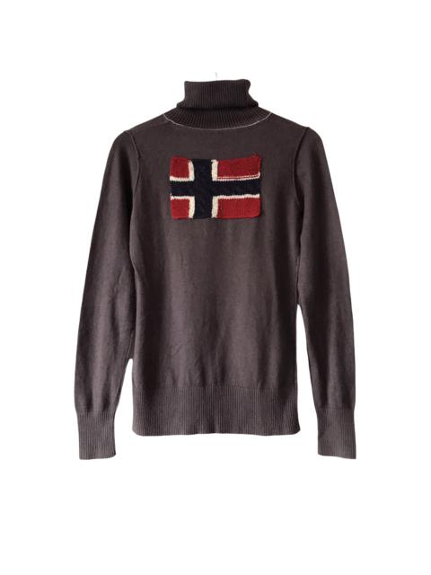 Other Designers Napapijri - Authentic Napapijri Knit Norwegian Flag Turtle Neck Jumper
