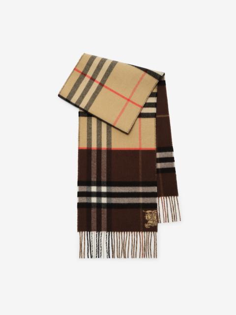 Burberry Contrast Check Cashmere Scarf