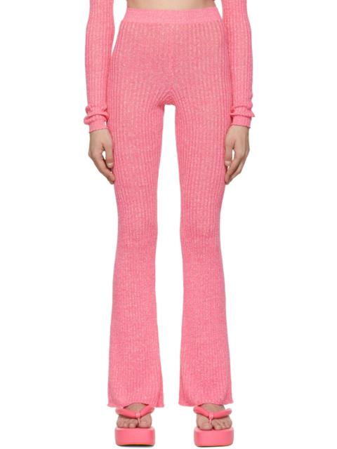 MSGM Pink Linen Lounge Pants