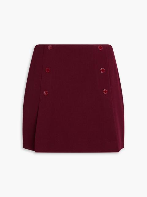 Sandro Pleated twill mini skirt
