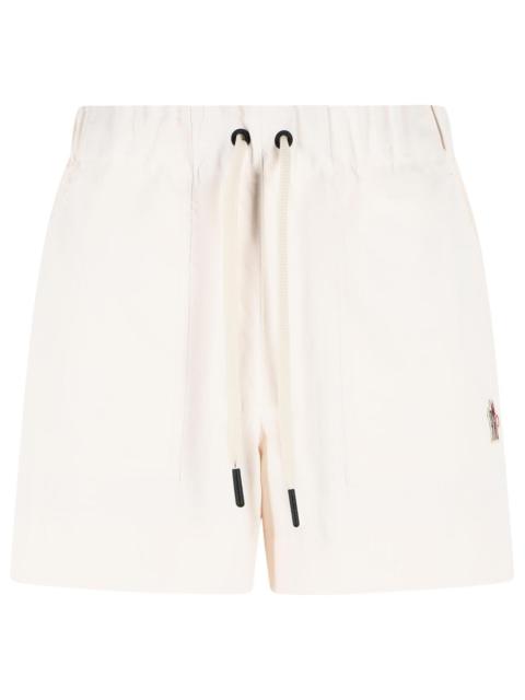 Moncler Grenoble Moncler Grenoble Technical 'Froissé' Shorts Ivory White Women