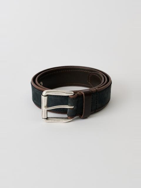 Our Legacy Verge Belt Dark Navy Velveteen Nubuck