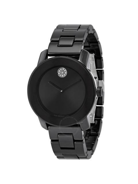 Movado - Open Box - Movado Bold Ceramic Quartz Black Dial Ladies Watch 3600803
