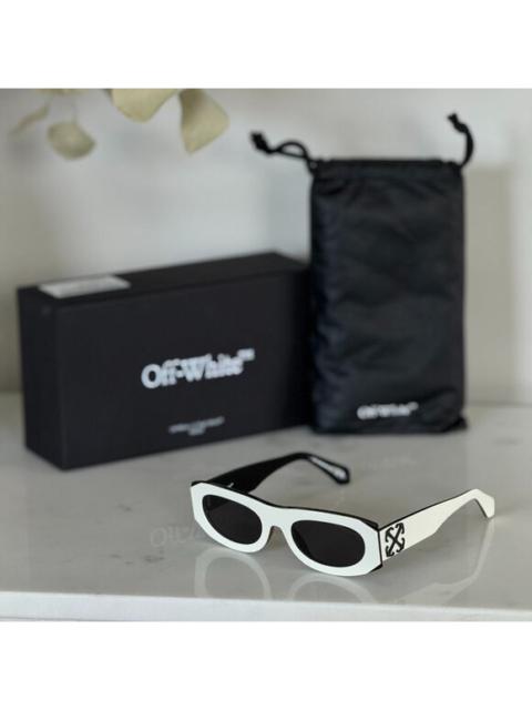 Off-White Off-White ORLANDO Women Sunglasses White Black Grey Oval OERI13O ORLANDO 0107