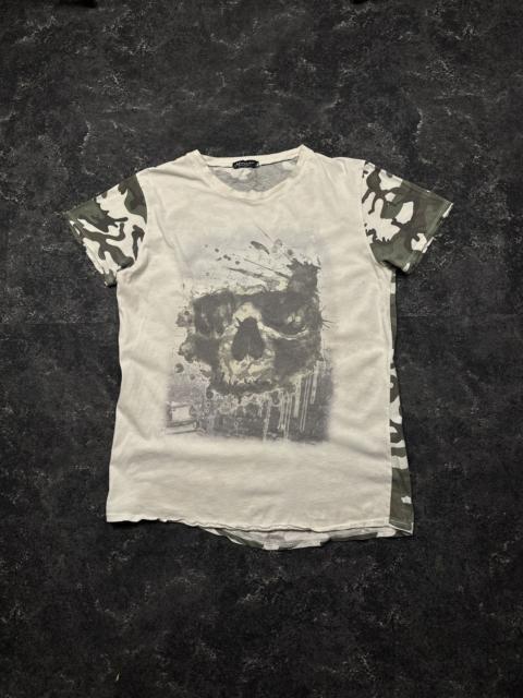 Other Designers Le Grande Bleu (L.G.B.) - LGB IfSixWasNine Japanese Skull Print Camo Military T-Shirt
