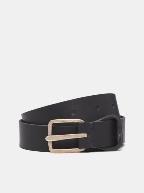 M.A+ Black Leather Q Buckle Belt