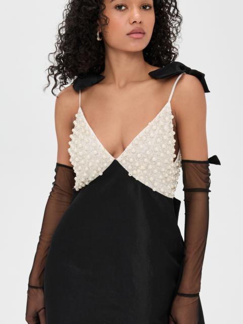 For Love & Lemons Pearly Bow Mini Dress