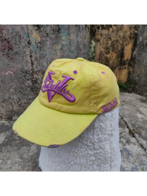 Other Designers Vintage VON DUTCH Embroidery Cap Yellow Distressed