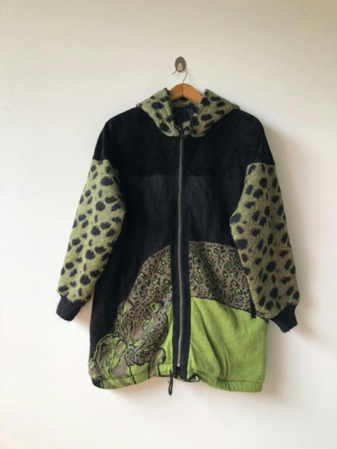 Other Designers Vintage - Pecato Leopard Tiger Zip Up Wool Down Hoodies jackets