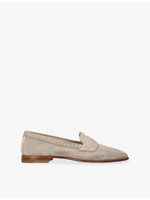 Santoni Marlene Suede Loafers