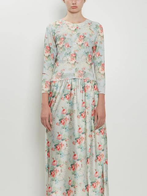 Simone Rocha Shrunked Floral Knit Cardigan