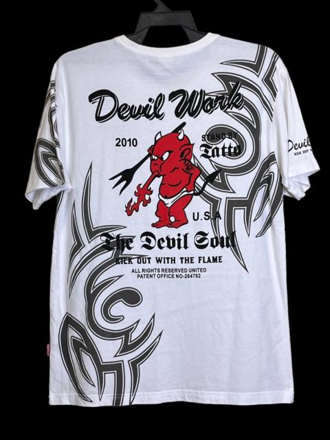 Other Designers Devilock - COOL💥💥DEVILWORK KICK OUT WITH THE FLAME RED DEVIL T SHIRT