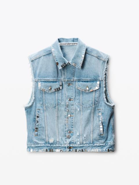 Regen Indigo Denim Vest with Hardware