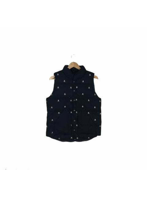 Azul by Moussy Puffer Vest Jacket Full Skulls
