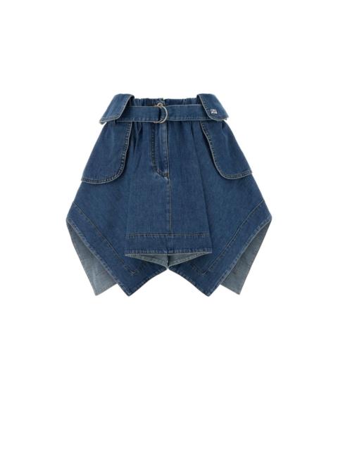 Loewe LOEWE Denim Mini Skirt New & Authentic (Women's size:6;)