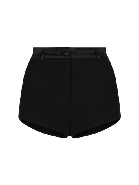 high-waisted tailored shorts