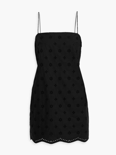 MATTEAU Broderie anglaise cotton mini dress