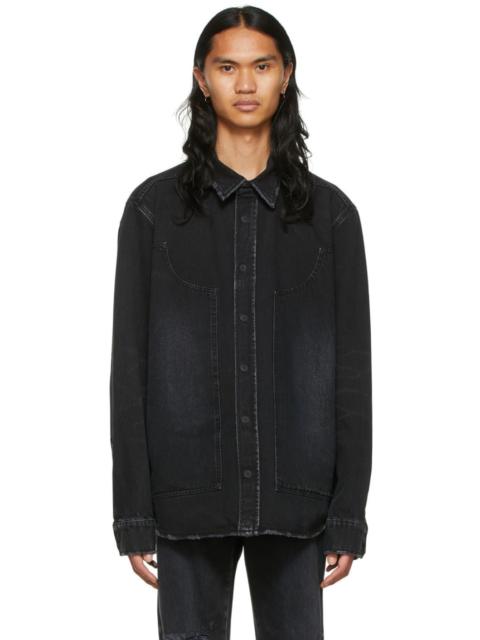 We11done Black Faded Denim Jacket