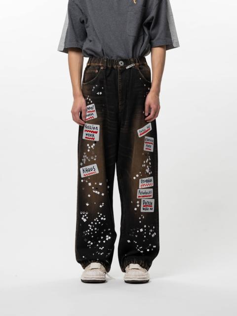 Maison MIHARAYASUHIRO Embellished Sticker Denim Pants