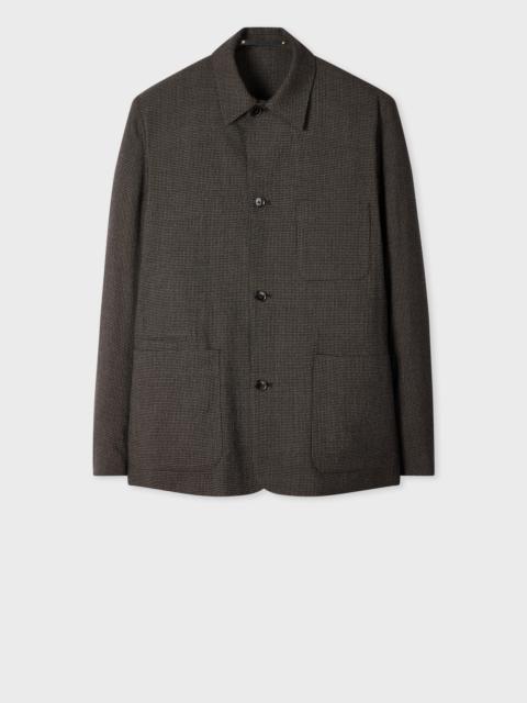 Paul Smith Brown Check Two-Ply Merino Work Jacket