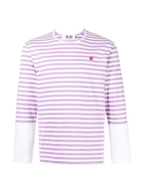 Comme des Garçons PLAY LONG-SLEEVE STRIPED T-SHIRT