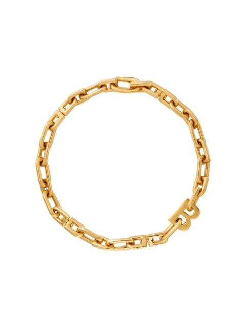 BALENCIAGA b chain thin necklace
