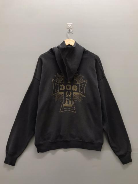 Other Designers Vintage - Vintage 80s Dogtown Skateboard Crossed XL Fade Black Hoodie