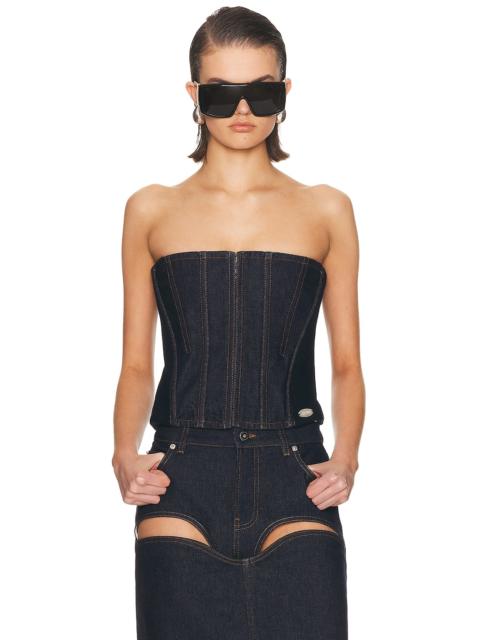 Jean Paul Gaultier Denim Corset Top