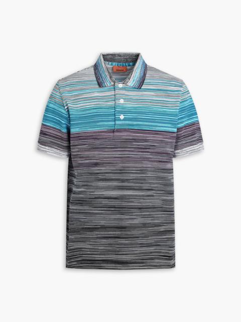 Missoni Space-dyed cotton-piqué polo shirt