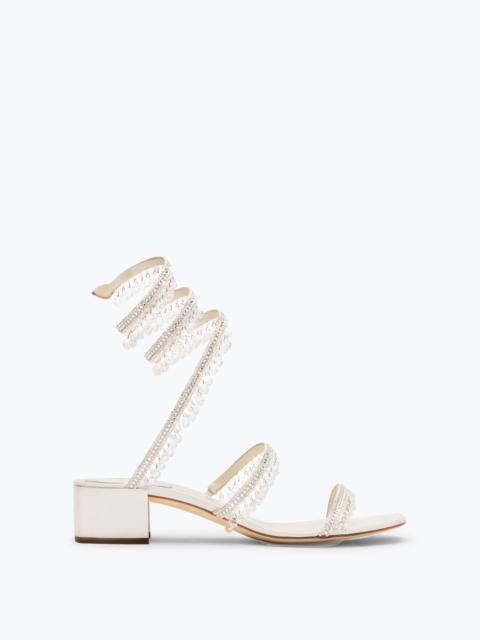 RENE CAOVILLA Chandelier Pearl Grey Sandal 40