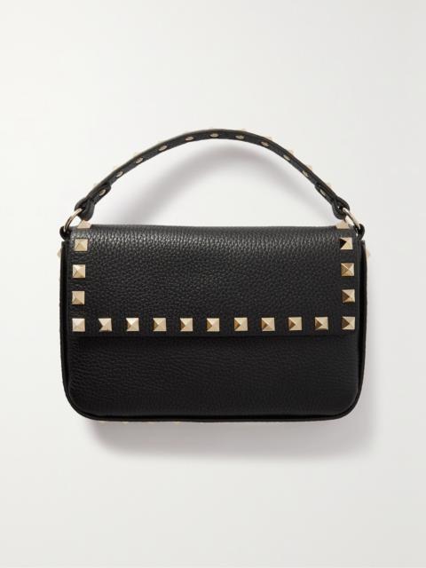 Valentino Rockstud Textured-leather Shoulder Bag