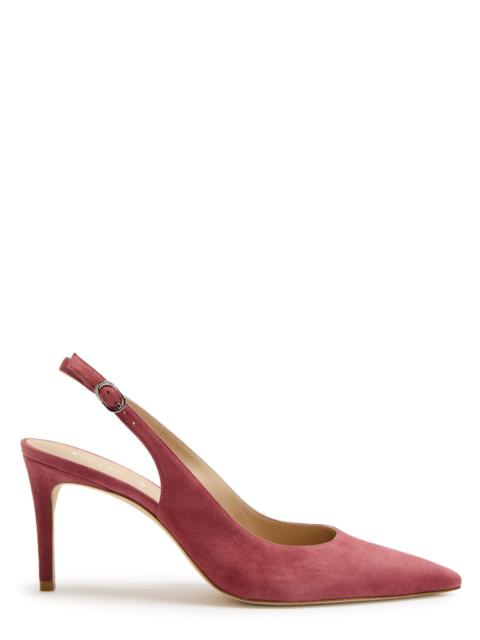 Stuart Weitzman Stuart Weitzman Stuart Power 75 Suede Slingback Pumps