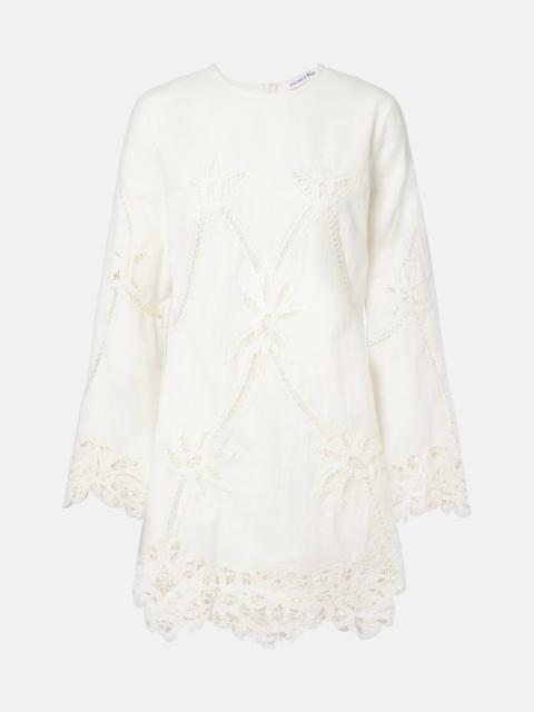 VERONICA BEARD Amberg cotton and linen minidress