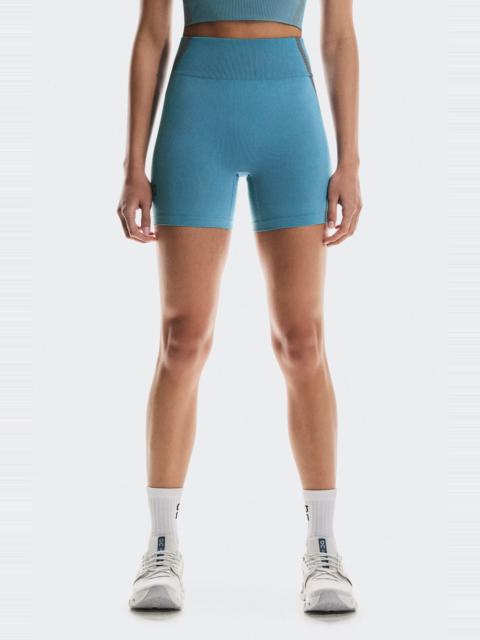 On On Studio Knit Bike Shorts in Niagara/Rock at Nordstrom