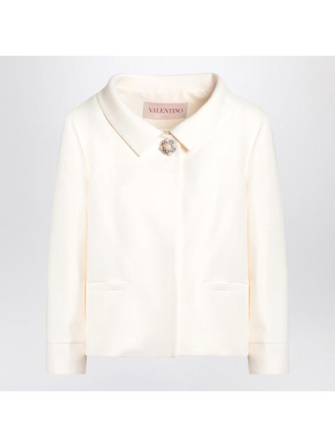 Valentino Ivory Jacket With Jewelled Button Women