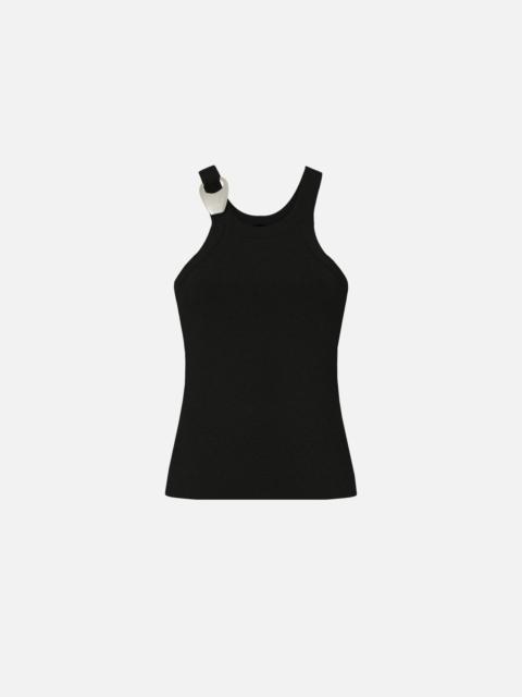 PINKO VEST TOP WITH PENDANT BUCKLE