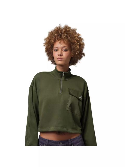 Jordan Women's Brooklyn Fleece 1/4-Zip Hike Mike Top -Green